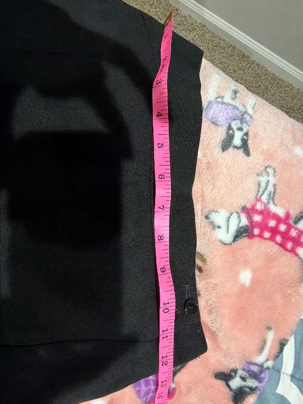 Alaia Black A-Line Skirt with Subtle Side Button - Picture 4 of 4